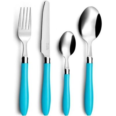 PRADEL ESSENTIEL Réglisse Bleu Turquoise - Ménagère 16 pièces Bleu - Publicité PRADEL ESSENTIEL Réglisse Bleu Turquoise - Ménagère 16 pièces Bleu - Publicité