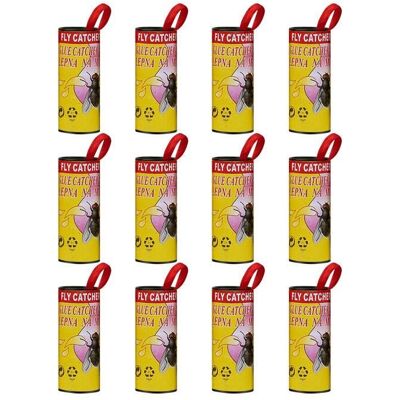12 paquets de bandes mouches en papier rubans anti-mouches suspension intérieure et extérieure piège à taches fruits mouches 2 - Publicité 12 paquets de bandes mouches en papier rubans anti-mouches suspension intérieure et extérieure piège à taches fruits mouches 2 - Publicité