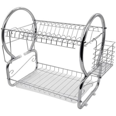 YGONGMYL Égouttoir à Vaisselle 2 Niveau en Acier inox Grande capacité Égouttoir Vaisselle Idéale dans la Cuisine - 40 x24 x38 cm Gris - Publicité YGONGMYL Égouttoir à Vaisselle 2 Niveau en Acier inox Grande capacité Égouttoir Vaisselle Idéale dans la Cuisine - 40 x24 x38 cm Gris - Publicité