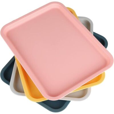 ANNEFLY Plateaux de service rectangulaires de restauration rapide plateaux de service plateaux de boisson plateau en plastique31x23cm - Publicité ANNEFLY Plateaux de service rectangulaires de restauration rapide plateaux de service plateaux de boisson plateau en plastique31x23cm - Publicité