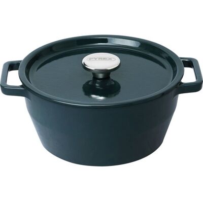 Cocotte ronde - PYREX - Slow Cook - 24 cm - Fonte - Deep Blue Bleu - Publicité Cocotte ronde - PYREX - Slow Cook - 24 cm - Fonte - Deep Blue Bleu - Publicité