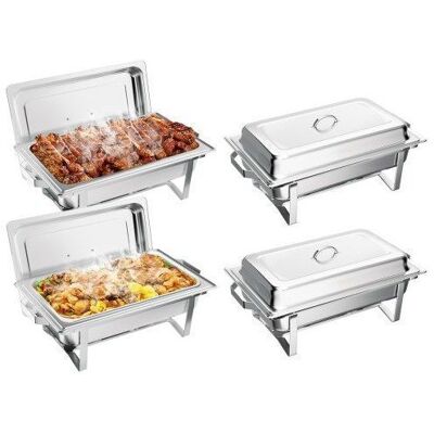 Chauffe-Plats Buffet - ALIGHTUP - lot de 4 Chauffant Réchaud en Acier Inoxydable Pour Banquet Mariage Hôtel Buffet - 60*30*36cm - Publicité Chauffe-Plats Buffet - ALIGHTUP - lot de 4 Chauffant Réchaud en Acier Inoxydable Pour Banquet Mariage Hôtel Buffet - 60*30*36cm - Publicité