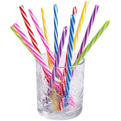 Paille non jetable - Boland - 30297 - Multicolore - Paquet de 12 - Brosse de nettoyage incluse - Publicité Paille non jetable - Boland - 30297 - Multicolore - Paquet de 12 - Brosse de nettoyage incluse - Publicité