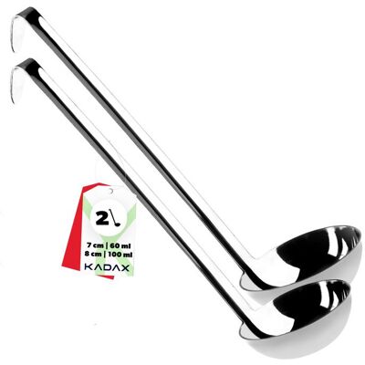 KADAX Cuillère Louche Cuillère à Soupe set 7+8cm - Publicité KADAX Cuillère Louche Cuillère à Soupe set 7+8cm - Publicité