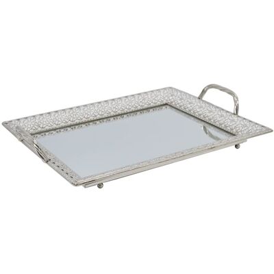 HOME DECO FACTRY Plateau de Service - HOME DECO FACTORY - Miroir - Argent Gris - Publicité HOME DECO FACTRY Plateau de Service - HOME DECO FACTORY - Miroir - Argent Gris - Publicité