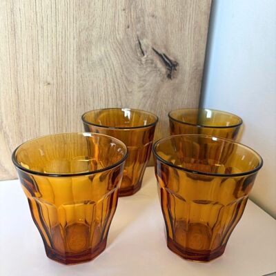 Pack de 4 verres - Jaune - Publicité Pack de 4 verres - Jaune - Publicité