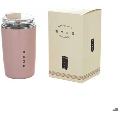 Tasse isotherme- 420 ml - Acier inoxydable - Émail céramique - Rose Rose - Publicité Tasse isotherme- 420 ml - Acier inoxydable - Émail céramique - Rose Rose - Publicité