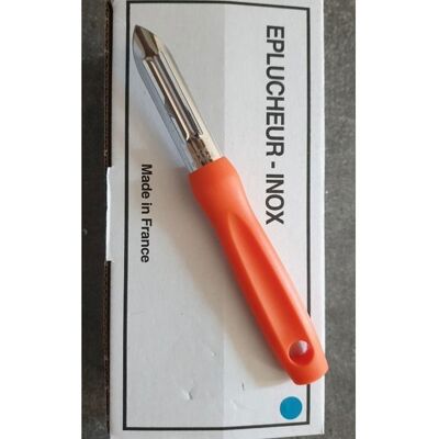 économe 2 tranchants éplucheur manche couleur 16 cm Fabrication Française Blanc - Publicité économe 2 tranchants éplucheur manche couleur 16 cm Fabrication Française Blanc - Publicité