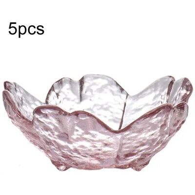 Assiette à sauce en verre - MLBQ - 5 pièces - Fleur de cerisier - Rose - 83x36 cm - Verre sans plomb - Publicité Assiette à sauce en verre - MLBQ - 5 pièces - Fleur de cerisier - Rose - 83x36 cm - Verre sans plomb - Publicité