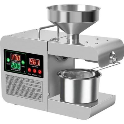 CHIGOODS 1500W Presseur automatique de machine de presse à huile de graine de contrôle de température dacier inoxydable de Oil Press Gris - Publicité CHIGOODS 1500W Presseur automatique de machine de presse à huile de graine de contrôle de température dacier inoxydable de Oil Press Gris - Publicité