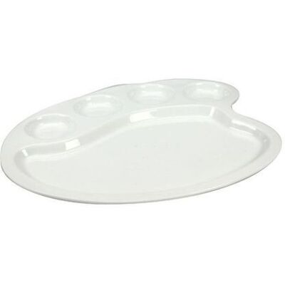 Assiette en Porcelaine Cosy & Trendy Wit - Fondue & Gril 5 Compartiments - Publicité Assiette en Porcelaine Cosy & Trendy Wit - Fondue & Gril 5 Compartiments - Publicité