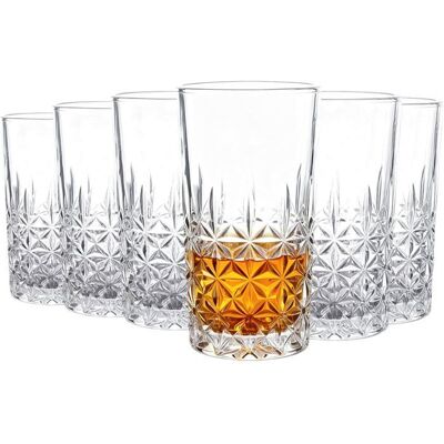 EINNENFFER Lot de 6 verres cristal sans plomb 237 ml base épaisse highball cocktail maison bar . Publicité EINNENFFER Lot de 6 verres cristal sans plomb 237 ml base épaisse highball cocktail maison bar . Publicité