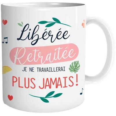 Mug - STC - Libérée Retraitée - Céramique - Compatible micro-ondes - Blanc Blanc - Publicité Mug - STC - Libérée Retraitée - Céramique - Compatible micro-ondes - Blanc Blanc - Publicité