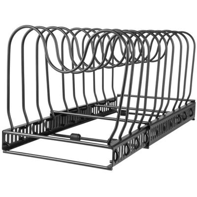 KEDIA. Rangement Poele 10 Compartiments Réglables Porte Casseroles 18*18*30-58cmPOT PORTE-COUVERTS Noir - Publicité KEDIA. Rangement Poele 10 Compartiments Réglables Porte Casseroles 18*18*30-58cmPOT PORTE-COUVERTS Noir - Publicité
