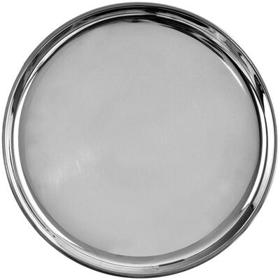 Plateau de service en acier - Orion - Rond - 18 cm - Acier inoxydable - Argenté - Brillant élevé Gris - Publicité Plateau de service en acier - Orion - Rond - 18 cm - Acier inoxydable - Argenté - Brillant élevé Gris - Publicité
