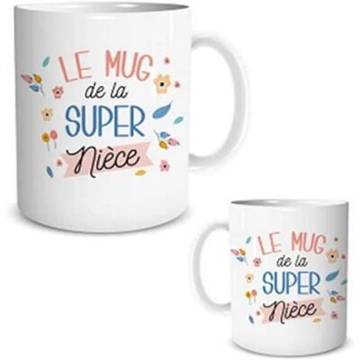 Mug - JOUR DE FETE - Super Nièce - Céramique - Blanc - Compatible lave-vaisselle Blanc - Publicité Mug - JOUR DE FETE - Super Nièce - Céramique - Blanc - Compatible lave-vaisselle Blanc - Publicité
