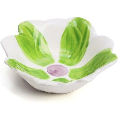 Vaisselle - Joyye : Coupelle fleur artisanale en céramique peinte 9 cm - Vert Vert - Publicité Vaisselle - Joyye : Coupelle fleur artisanale en céramique peinte 9 cm - Vert Vert - Publicité