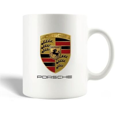 MANIACASE Mug en Céramique Voiture Porsche Logo Noir Jaune Et Rouge - Publicité MANIACASE Mug en Céramique Voiture Porsche Logo Noir Jaune Et Rouge - Publicité