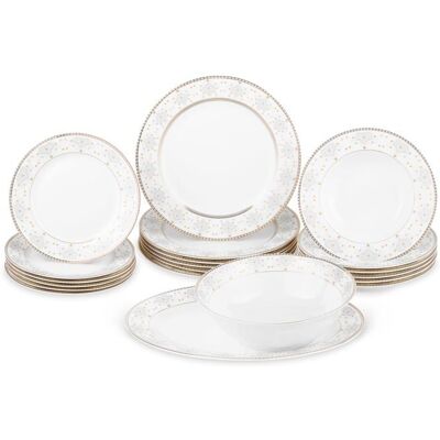 Service complet - service de table Multi casa mex - MCMKB204 - Service de table Osaka 20 pieces - Blanc argente Blanc - Publicité Service complet - service de table Multi casa mex - MCMKB204 - Service de table Osaka 20 pieces - Blanc argente Blanc - Publicité