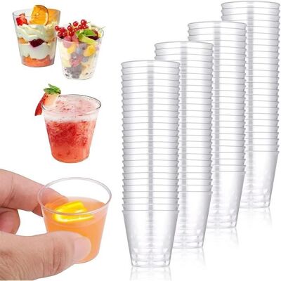 Verres à liqueur - Plastique - 30 ml - Réutilisables - 100 pièces - Transparent Blanc - Publicité Verres à liqueur - Plastique - 30 ml - Réutilisables - 100 pièces - Transparent Blanc - Publicité