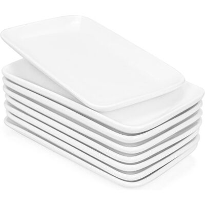 DOK AZB Lot de 8 assiettes rectangulaires en porcelaine Blanc 203 cm,AZB Lot de 8 assiettes rectangulaires en porcelaine Blanc 203 cm - Publicité DOK AZB Lot de 8 assiettes rectangulaires en porcelaine Blanc 203 cm,AZB Lot de 8 assiettes rectangulaires en porcelaine Blanc 203 cm - Publicité