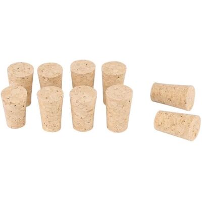 Bouchons coniques en bois - Naturel - 10 pièces - Taille S et L - Respectueux de lenvironnement - Flexible Beige - Publicité Bouchons coniques en bois - Naturel - 10 pièces - Taille S et L - Respectueux de lenvironnement - Flexible Beige - Publicité