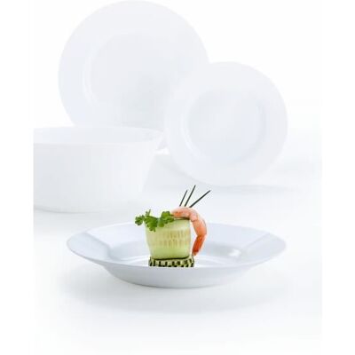 Service de table - LUMINARC - Everyday - 19 pièces - Opale - Compatible lave-vaisselle Blanc - Publicité Service de table - LUMINARC - Everyday - 19 pièces - Opale - Compatible lave-vaisselle Blanc - Publicité