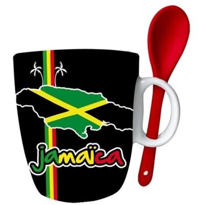 BOL Mug avec Cuillère Jamaïca - 2 STC Noir - Publicité BOL Mug avec Cuillère Jamaïca - 2 STC Noir - Publicité