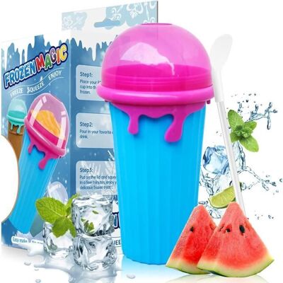 Machine à granité - AUTREMENT - Frozen Magic - 500ml - Gobelet réutilisable - Paille 2 en 1 Bleu - Publicité Machine à granité - AUTREMENT - Frozen Magic - 500ml - Gobelet réutilisable - Paille 2 en 1 Bleu - Publicité