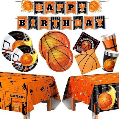 INBOXXARTY Ensemble dAnniversaire de Basket-Ball Set de Vaisselle Décorations de Fête de Basket-Ball Bannière Vaisselle de Féte - Publicité INBOXXARTY Ensemble dAnniversaire de Basket-Ball Set de Vaisselle Décorations de Fête de Basket-Ball Bannière Vaisselle de Féte - Publicité