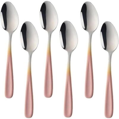 AVEKI Ensemble de 6 Petites Cuillères Multi-usages Cuillères à Café et à Dessert Adapté pour Maison et Cafés - Publicité AVEKI Ensemble de 6 Petites Cuillères Multi-usages Cuillères à Café et à Dessert Adapté pour Maison et Cafés - Publicité