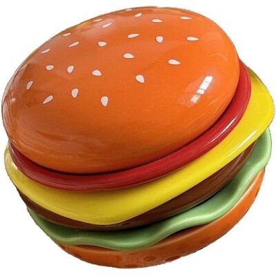 AMRINUGL Assiettes apéritif hamburger 6 couches empilables pour sauces desserts fours ou service amusant Label Orange - Publicité AMRINUGL Assiettes apéritif hamburger 6 couches empilables pour sauces desserts fours ou service amusant Label Orange - Publicité