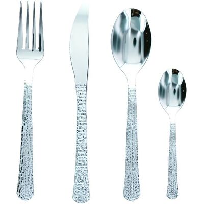 Sets de couverts - Prestige - 40 pièces - Plastique rigide - Couleur argent - Élégants - Publicité Sets de couverts - Prestige - 40 pièces - Plastique rigide - Couleur argent - Élégants - Publicité