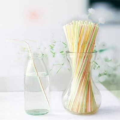100 par paquet Pailles à boire colorées pailles réutilisables pour les fêtes les bars (100) - Publicité 100 par paquet Pailles à boire colorées pailles réutilisables pour les fêtes les bars (100) - Publicité