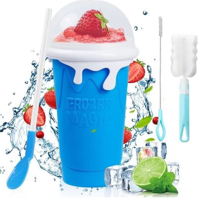 Slushy Cup Slushie Maker Cup Gobelet Granita Frozen Magic Smoothie Granité Cup DIY Slush Ice Maker Gobelet de Congélation (Bleu) Blanc - Publicité Slushy Cup Slushie Maker Cup Gobelet Granita Frozen Magic Smoothie Granité Cup DIY Slush Ice Maker Gobelet de Congélation (Bleu) Blanc - Publicité