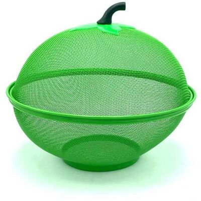 FACILITYS - Panier à fruit anti moucheron - Cloche protège fruit en mailles métalliques Vert - Publicité FACILITYS - Panier à fruit anti moucheron - Cloche protège fruit en mailles métalliques Vert - Publicité