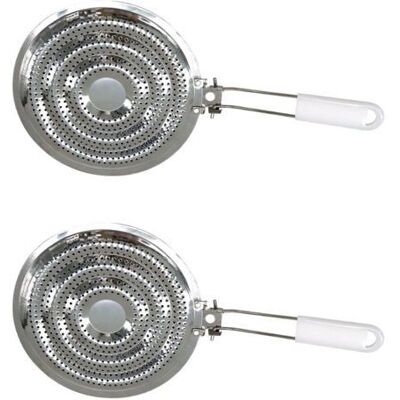 Lot de 2 diffuseurs de chaleur pour plaque de cuisson gaz Fackelmann Gris - Publicité Lot de 2 diffuseurs de chaleur pour plaque de cuisson gaz Fackelmann Gris - Publicité