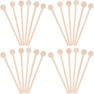 VITDIPY Lot De 100 Touillettes En Bois 18cm Extrémité Ronde Agitateurs Pour Café Thé Cocktails Usage Domestique Et Professionnel - Publicité VITDIPY Lot De 100 Touillettes En Bois 18cm Extrémité Ronde Agitateurs Pour Café Thé Cocktails Usage Domestique Et Professionnel - Publicité