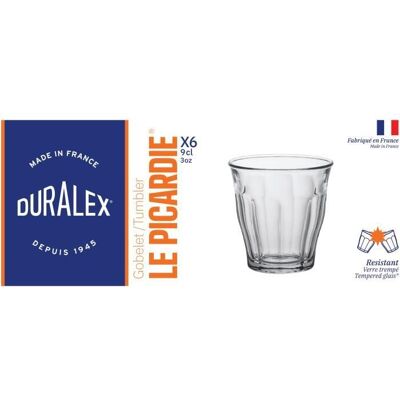 Verres à shot Duralex Picardie - 90ml - Transparent - Pack de 6 - Publicité Verres à shot Duralex Picardie - 90ml - Transparent - Pack de 6 - Publicité
