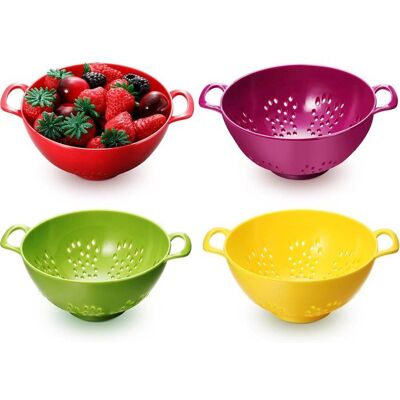 Lot de 4 pièces - Panier à légumes - Passoire de cuisine - Passoire à fruits rouges en plastique - Publicité Lot de 4 pièces - Panier à légumes - Passoire de cuisine - Passoire à fruits rouges en plastique - Publicité