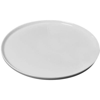 Plat à tarte - GIRARD - Diamètre 31cm - Porcelaine - Blanc Blanc - Publicité Plat à tarte - GIRARD - Diamètre 31cm - Porcelaine - Blanc Blanc - Publicité
