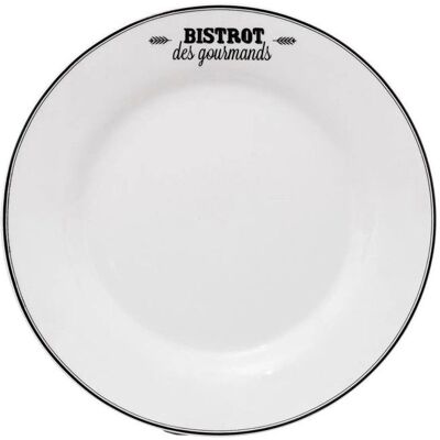 SECRET DE GOURMET Lot de 6 Assiettes Plates Bistrot 26cm Blanc Blanc - Publicité SECRET DE GOURMET Lot de 6 Assiettes Plates Bistrot 26cm Blanc Blanc - Publicité