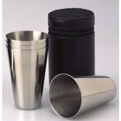 Set 4 gobelets inox - Publicité Set 4 gobelets inox - Publicité
