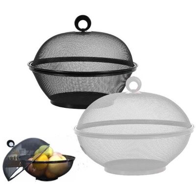 Corbeille à Fruits - Non spécifié - Modèle en Maille - Métal - 2 Paniers avec Couvercles - 272 x 24 cm Blanc - Publicité Corbeille à Fruits - Non spécifié - Modèle en Maille - Métal - 2 Paniers avec Couvercles - 272 x 24 cm Blanc - Publicité