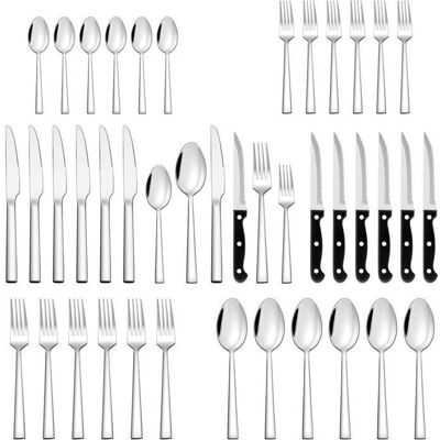 DARMOWADE Ensemble de Couverts Ménagère 36 Pièces en Acier Inoxydable Pour 6 PersonnesVa Au Lave-VaisselleAvec Boîte-cadeau - Publicité DARMOWADE Ensemble de Couverts Ménagère 36 Pièces en Acier Inoxydable Pour 6 PersonnesVa Au Lave-VaisselleAvec Boîte-cadeau - Publicité