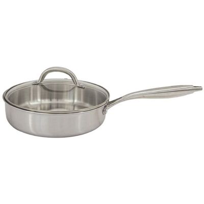 Sauteuse 24 cm en inox 18/10 Triply Fackelmann Vita3 Gris - Publicité Sauteuse 24 cm en inox 18/10 Triply Fackelmann Vita3 Gris - Publicité