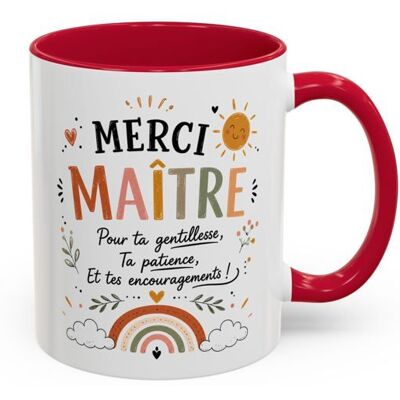 TEECUSTOM Tasse Merci Maître – Mug Remerciement École Primaire – Cadeau Fin d’Année Enseignant Homme 325ml Noir Bleu Rouge: 11oz / Red... Publicité TEECUSTOM Tasse Merci Maître – Mug Remerciement École Primaire – Cadeau Fin d’Année Enseignant Homme 325ml Noir Bleu Rouge: 11oz / Red... Publicité