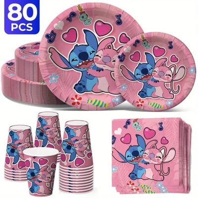 I HABOR 80 Pcs de Vaisselle Assiette Anniversaire Les Amateurs de Enfants Fête Assiettes en carton Serviette Gobelets Rose - Publicité I HABOR 80 Pcs de Vaisselle Assiette Anniversaire Les Amateurs de Enfants Fête Assiettes en carton Serviette Gobelets Rose - Publicité