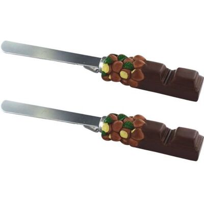 Ensemble de 2 Spatules - FACKELMANN - Pour pâte à tartiner - 19 cm Gris - Publicité Ensemble de 2 Spatules - FACKELMANN - Pour pâte à tartiner - 19 cm Gris - Publicité