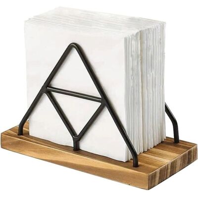 ZHANDD Porte Serviette de Tableserviettes en métal et boisPapier Porte ServiettesDistributeur Serviette Papiersupport serviette papie - Publicité ZHANDD Porte Serviette de Tableserviettes en métal et boisPapier Porte ServiettesDistributeur Serviette Papiersupport serviette papie - Publicité